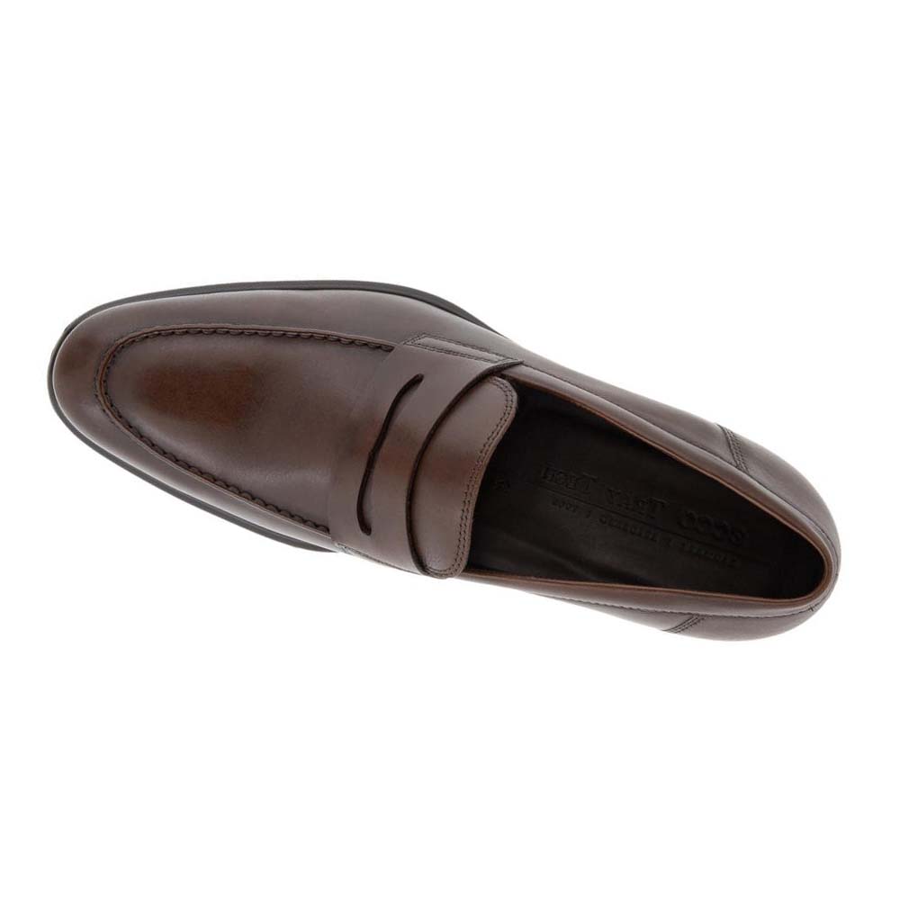 Ecco Citytray Penny Loafer Finskor Herr Bruna | SE 511CTV